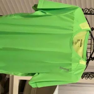 Reebok neon green & yellow workout shirt ex cond